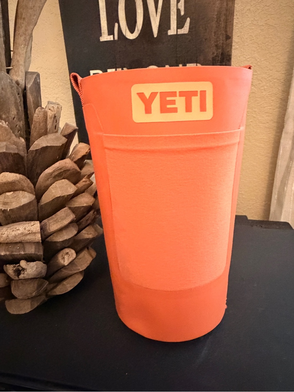 YETI Orange Large Bottle Sling Sleeve in High Dollar Clay